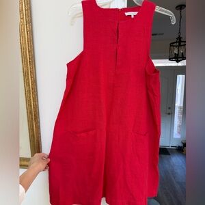 NWT Linen Red Dress